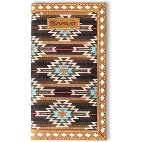 ARIAT Rodeo Southwest Diamond Lace Wallet, Brown in Saudi Arabia