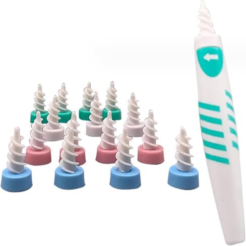 16 Pcs Spiral Tool, Ear Wax Removal, Reusable Earwax Kit, Camera Cleaning Safe Cleaner, Soft Silicone and Flexible Replaceme, Washable Replacement, for Cleaner Remover Earwax Contains Ear Care in Saudi Arabia