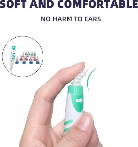 16 Pcs Spiral Tool, Ear Wax Removal, Reusable Earwax Kit, Camera Cleaning Safe Cleaner, Soft Silicone and Flexible Replaceme, Washable Replacement, for Cleaner Remover Earwax Contains Ear Care in Saudi Arabia