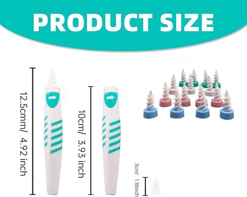 16 Pcs Spiral Tool, Ear Wax Removal, Reusable Earwax Kit, Camera Cleaning Safe Cleaner, Soft Silicone and Flexible Replaceme, Washable Replacement, for Cleaner Remover Earwax Contains Ear Care in Saudi Arabia