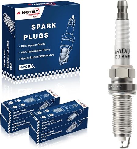 مزدوج Iridium Spark Plugs 4 Pack Fits for 2018-2024 Toyota Camry Corolla Highlander RAV4 Avalon & Lexus ES300H UX250H L4 1.8L 2.5L 2019 2020 2021 2022 2023 2024 استبدال 96210 ، DILKAR6T8 in Saudi Arabia