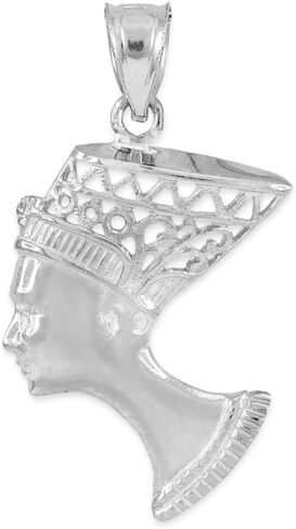 Claddagh Gold محكم 925 Sterling Silver Egyptian Queen Nefertiti filigree charm arndant in Saudi Arabia