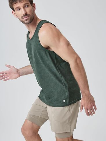 ODODOS Men's Performance Tank - Stratum Tech Tee, Ultra Soft Moisture Wicking UPF 50+ Sleeveless Shirts -The Ascent Series in Saudi Arabia
