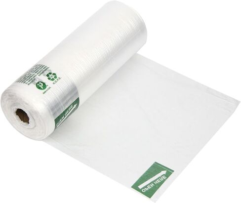Fit Meal Prep 650 Ct 12 "x 20" لفة حقيبة إنتاج بلاستيكية كبيرة، مصنوعة في الولايات المتحدة من البولي إيثيلين عالي الكثافة، موفر لتخزين الطعام الشفاف المتين لأكياس البقالة والوجبات الخفيفة والمخبوزات والفواكه in Saudi Arabia