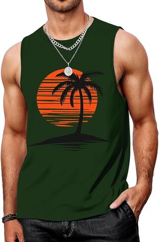 قمم الخزان بلا أكمام رجالي UPF 50+ قميص سريع للتمرين الجاف الجاف. in Kuwait