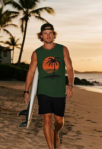 قمم الخزان بلا أكمام رجالي UPF 50+ قميص سريع للتمرين الجاف الجاف. in Kuwait