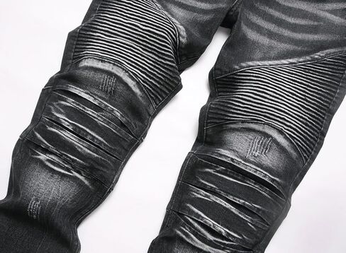 OIIIO Men's Retro Straight-Fit Stretch Jean in Kuwait