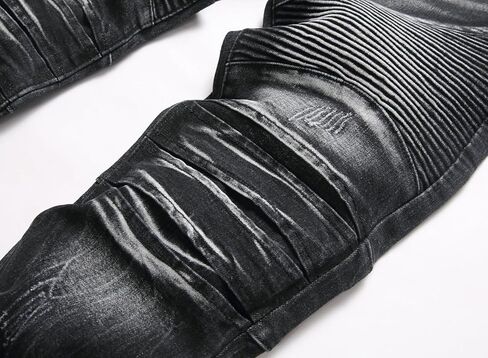 OIIIO Men's Retro Straight-Fit Stretch Jean in Kuwait