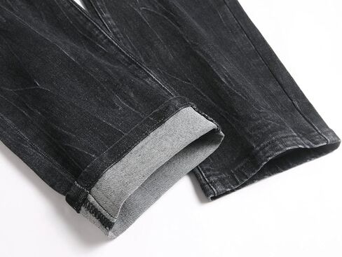 OIIIO Men's Retro Straight-Fit Stretch Jean in Kuwait