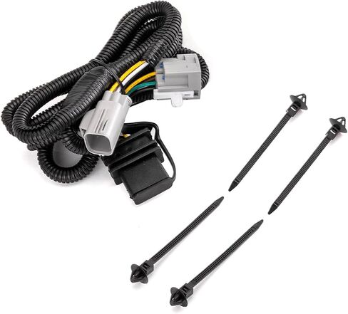 Weisen 4-Pin Trailer Wiring Harness مع موصل المكونات والتشغيل متوافق مع Jeep Wrangler JK 2007-2018 (باستثناء محرك اليد اليمنى والنسخة المحدودة و Not Fit 2018 Wrangler JL) in Saudi Arabia