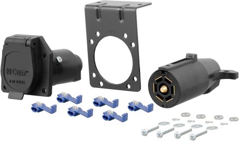 CURT 58152 Vehicle-Side and Trailer-Side 7-Pin RV Blade Wiring Harness Connectors in Saudi Arabia