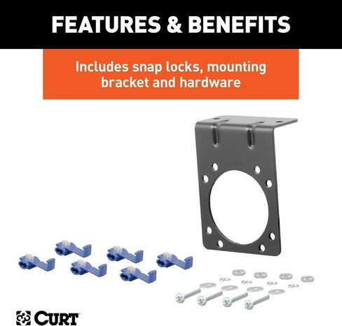 CURT 58152 Vehicle-Side and Trailer-Side 7-Pin RV Blade Wiring Harness Connectors in Saudi Arabia