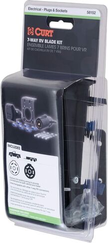 CURT 58152 Vehicle-Side and Trailer-Side 7-Pin RV Blade Wiring Harness Connectors in Saudi Arabia