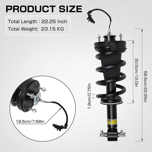 Pair Front Struts Shock Absorber Electric Assembly Assy Magnetic Compatible with Cadillac Escalade Tahoe Suburban Silverado GMC Sierra 1500 Yukon (XL) 2015-2022 Replaces 84176631 84977478 in Saudi Arabia