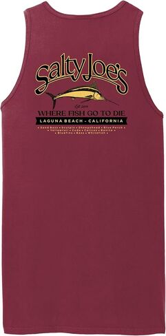 Joes Surf Shop Mens Graphic Logo Collection Beach Wash-Wash-dyped tops في S-4XL in Kuwait