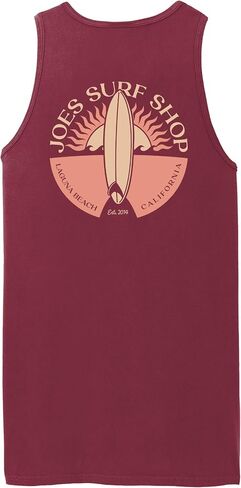 Joes Surf Shop Mens Graphic Logo Collection Beach Wash-Wash-dyped tops في S-4XL in Kuwait