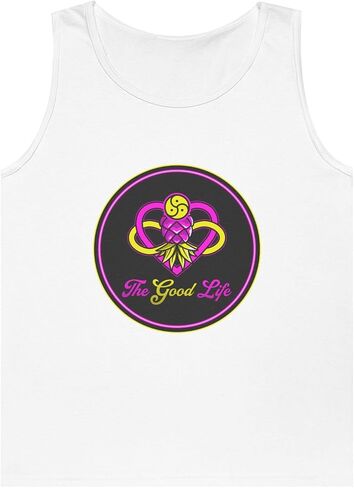 Good Vibes Unisex Heavy Cotton Tank Top, Summer Wear, Casual Style, Festival Outfit, Beach Apparel in Saudi Arabia