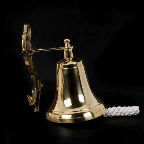 Solid Brass Anchor Wall Bell Decorative Indoor Outdoor Brass Bell Maritime Home Decor Gifts in Saudi Arabia