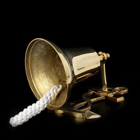 Solid Brass Anchor Wall Bell Decorative Indoor Outdoor Brass Bell Maritime Home Decor Gifts in Saudi Arabia