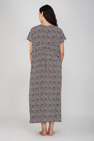 Printed Cotton Rayon Nighties, Half Sleeve Nightwear, Indian Sleepwear Nighty For Women in Kuwait
