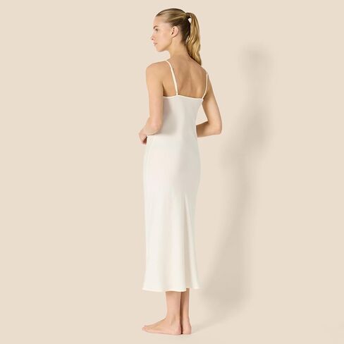 Amazon Essentials Women's Soft Satin Sleeveless Cami Midi Nightgown in Saudi Arabia