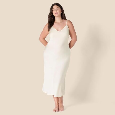 Amazon Essentials Women's Soft Satin Sleeveless Cami Midi Nightgown in Saudi Arabia