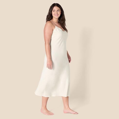 Amazon Essentials Women's Soft Satin Sleeveless Cami Midi Nightgown in Saudi Arabia