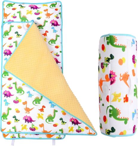 JISEN طفل صغير قيلولة حصيرة 3 في 1 كيس نوم للأطفال مع وسادة قابلة للإزالة وبطانية قيلولة حصيرة للأطفال الصغار للرعاية النهارية مرحلة ما قبل المدرسة رياض الأطفال التخييم السفر حورية البحر in Kuwait