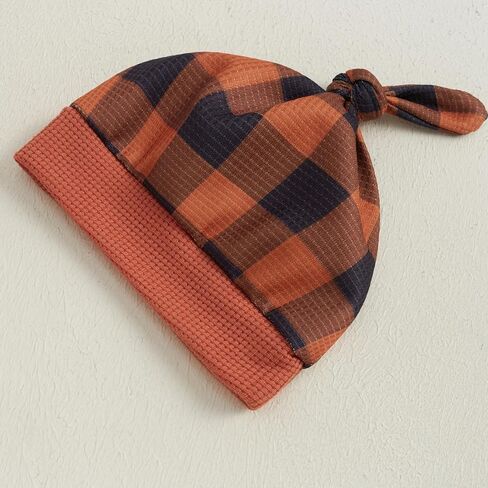 Ledy Champswiin 2Pcs Neutral Outfits Newborn Baby Boy Girl Pumpkin Romper Jumpsuit My 1st Halloween Clothes with Hat in Kuwait