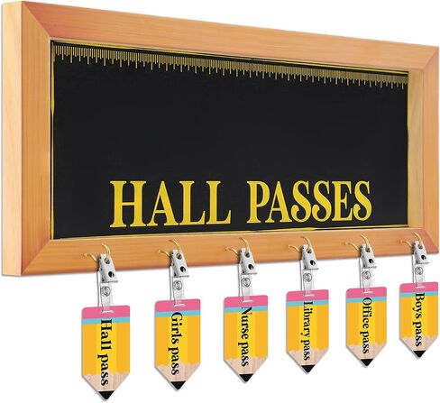 7 Pcs Hall Passes for Classroom Include 1 Hall Passes Boho Chalkboard with 6 Pack of Hall Passes Bathroom Passes for Classroom Elementary Middle School Nurse Library Office Teacher Gift in Saudi Arabia
