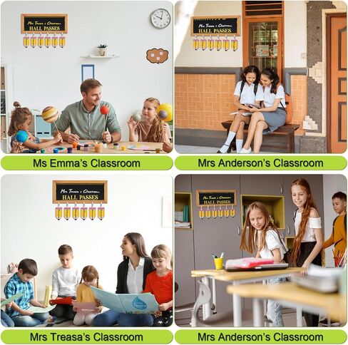 7 Pcs Hall Passes for Classroom Include 1 Hall Passes Boho Chalkboard with 6 Pack of Hall Passes Bathroom Passes for Classroom Elementary Middle School Nurse Library Office Teacher Gift in Saudi Arabia