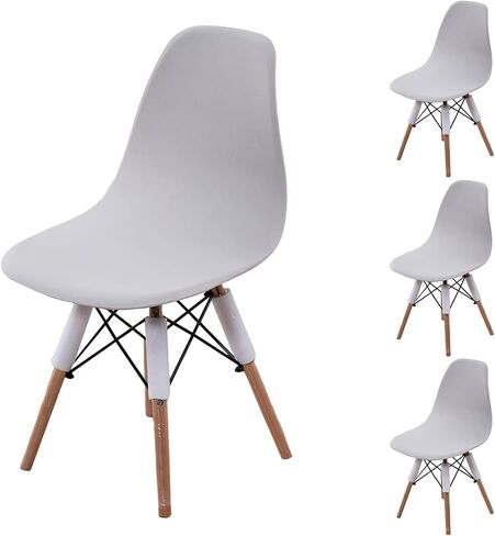 NILUOH Shell Chair Cover Mid Century Modern Dining Chair Covers Lounge Armless Chairs Covers for Kitchen,Dining Room,Set of 4,Black in Saudi Arabia