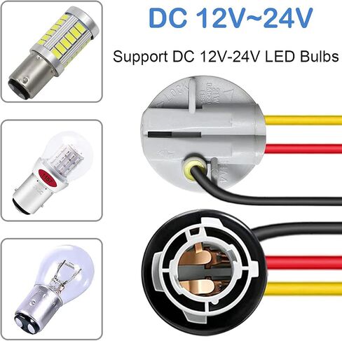 5 PCS 1156 LED Bulb Socket, BA15S P21W Wiring Harness Sockets Adapter for LED Bulbs Turn Signal Lights Backup Lights Time Running Lamps in Saudi Arabia