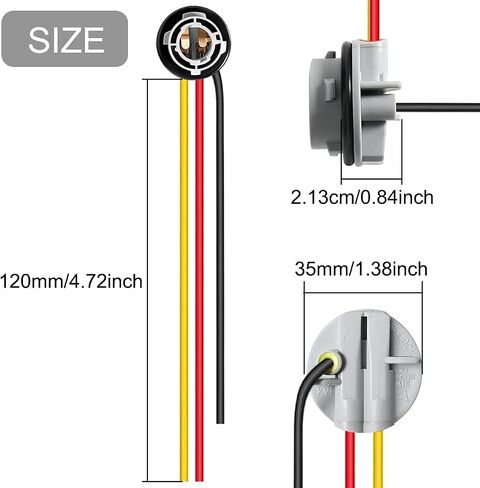 5 PCS 1156 LED Bulb Socket, BA15S P21W Wiring Harness Sockets Adapter for LED Bulbs Turn Signal Lights Backup Lights Time Running Lamps in Saudi Arabia