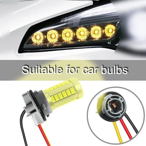 5 PCS 1156 LED Bulb Socket, BA15S P21W Wiring Harness Sockets Adapter for LED Bulbs Turn Signal Lights Backup Lights Time Running Lamps in Saudi Arabia