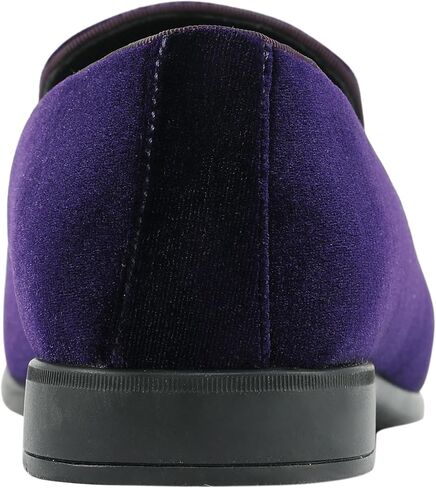 Amali Bradford - Microfiber Men's Slip-On Loafer with Gold Metal Bit - Smoking Slip On Dress Shoes for Men - Microfiber Formal Loafers for Men in Saudi Arabia