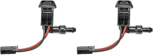 Left Windshield Washer Nozzle 2PC Replaces 10396655 Compatible with Cadillac STS 2006 2007 2008 2009 in Saudi Arabia