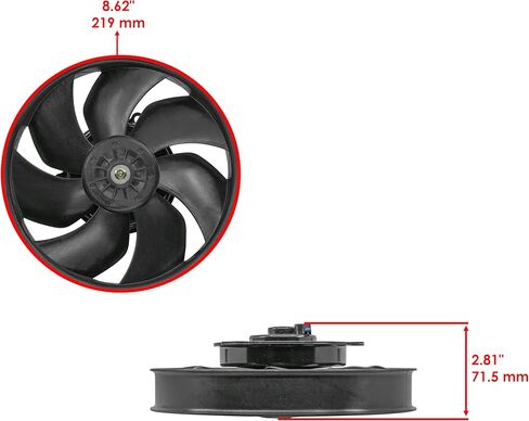 Caltric Radiator Cooling Fan Compatible with Honda Rancher 420 TRX420 2x4 4x4 2007-2020 in Kuwait