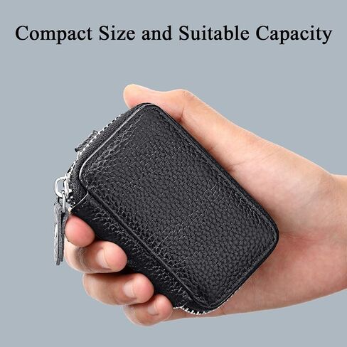 Frienda 2 Pieces Car Key Case Leather Car Key Chain Keychain Holder with Metal Hook and Keyring Zipper Bag in Saudi Arabia