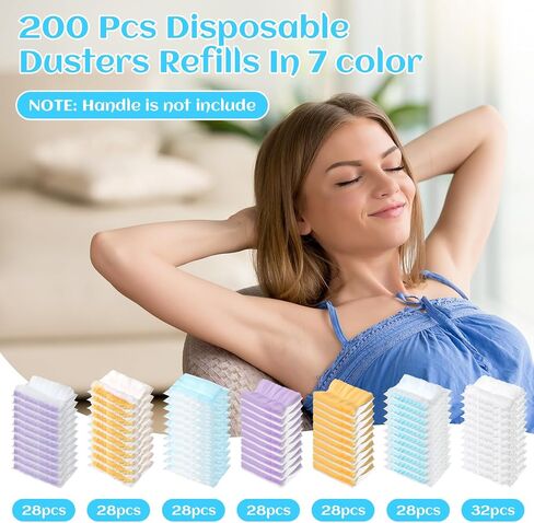 300 Pcs Disposable Dusters Refills Bulk Heavy Duty Dusters Refills 180° Multi Surface Replacement Dusters for Cleaning Ceiling Fan with Microfibers Unscented in Saudi Arabia