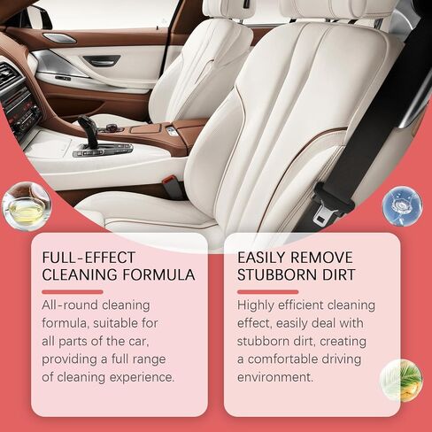 Car Multi-Functional Cleaner Fabric Seat Steering Wheel Wheel Body Inside and Outside Stain Cleaner4 Floz in Saudi Arabia