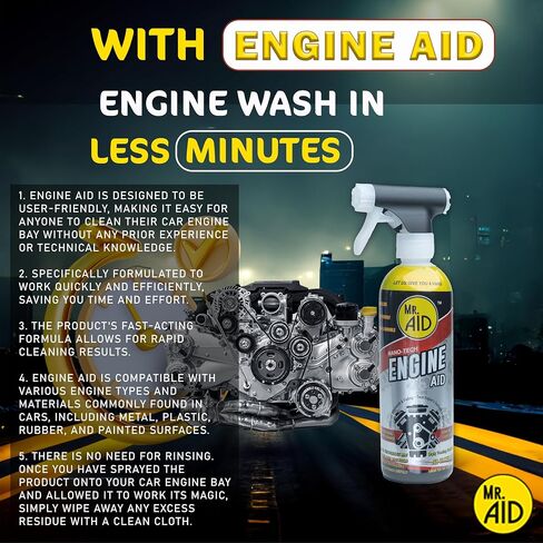 تعمل Aid Engine على تنظيف خلجان محرك السيارات بشكل فعال دون الحاجة إلى الماء ، والصيغة المصممة لإزالة الأوساخ والزيوت والشحوم ، غير قابلة للاشتعال و eco صديقة للبيئة ، (32 أوقية) مع منشفة الألياف الدقيقة (حزمة واحدة) in Saudi Arabia