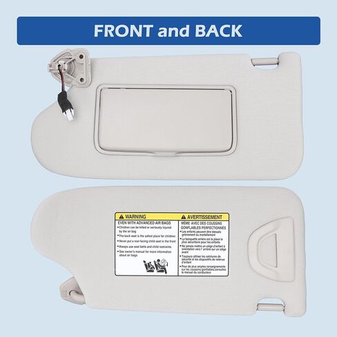 Left Driver Side Sun Visor for Nissan Altima 2013 2014 2015 2016 2017 2018 with Mirror and Vanity Light Without Sunroof Replaces# 96401-3TA2A in Saudi Arabia