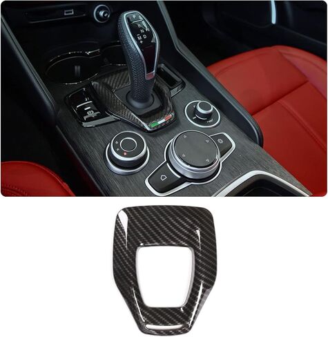 Toycidfg Car Gear Shift Shift Cover Cover Frame for Alfa Romeo Stelvio 2020-2023 ABS Carbon Carbon Pattern Pattern Accessories in Saudi Arabia