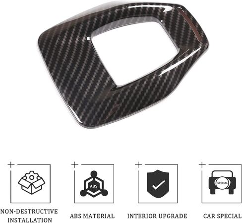 Toycidfg Car Gear Shift Shift Cover Cover Frame for Alfa Romeo Stelvio 2020-2023 ABS Carbon Carbon Pattern Pattern Accessories in Saudi Arabia