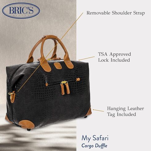 Bric's My Safari 18 "Cargo Duffle Bag - 001 Black in Saudi Arabia