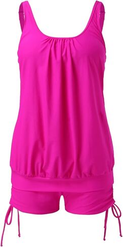 Two-Piece Tankinis, Tankini Swimsuits for Women Plus Size Tummy Control Bathing Suit with Boyshort Flowy Swimwear in Saudi Arabia