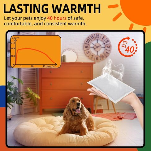 (15-Pack Upgraded Heat Packs for Newborn Puppy, Anxiety Dog Toys Replacement Heat Packs, Disposable Puppy Warmers - Lasting for Approximately 40 Hours in Kuwait