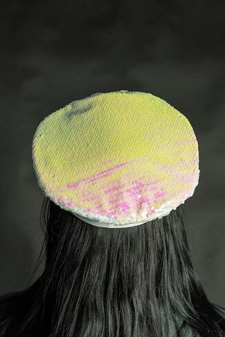 Nicky Bigs Novelties البالغين الترتر الكابتن Rhinestone Hat Festival Disco Halloween Assume Assume in Kuwait