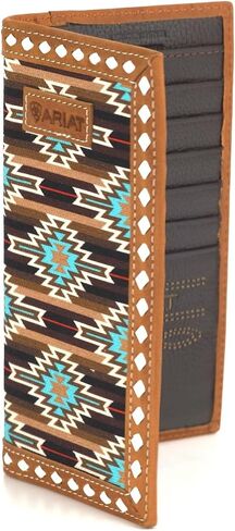 ARIAT Rodeo Southwest Diamond Lace Wallet, Brown in Saudi Arabia